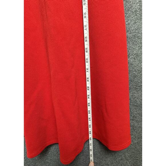 LIZ CLAIBORNE Women’s Red Sleeveless Midi Party Cocktail Dress Size 12 - Picture 9 of 10